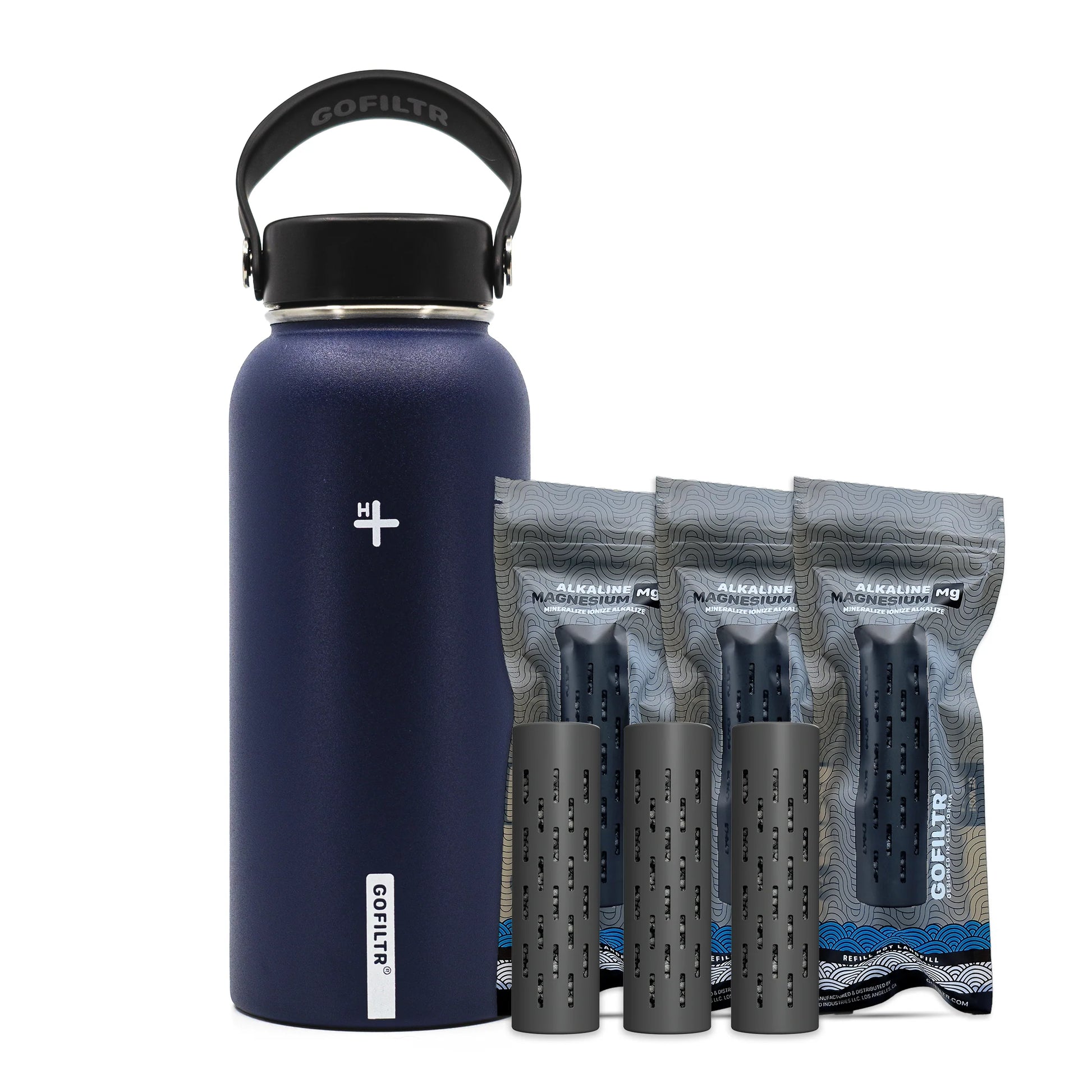 Alkaline Water Bottle 32 Oz - Insulated Water Bottle That Creates 9.5 Ph Alkaline Water