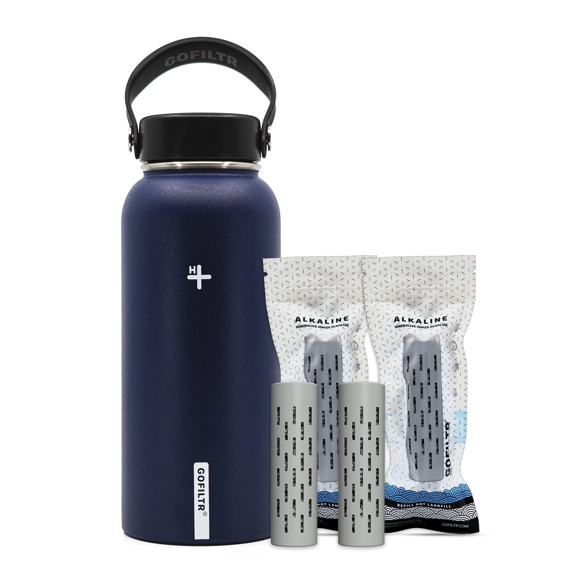 Alkaline Water Bottle 32 Oz - Insulated Water Bottle That Creates 9.5 Ph Alkaline Water