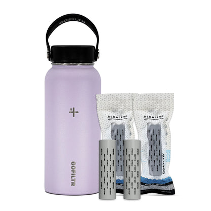 Alkaline Water Bottle 32 Oz - Insulated Water Bottle That Creates 9.5 Ph Alkaline Water