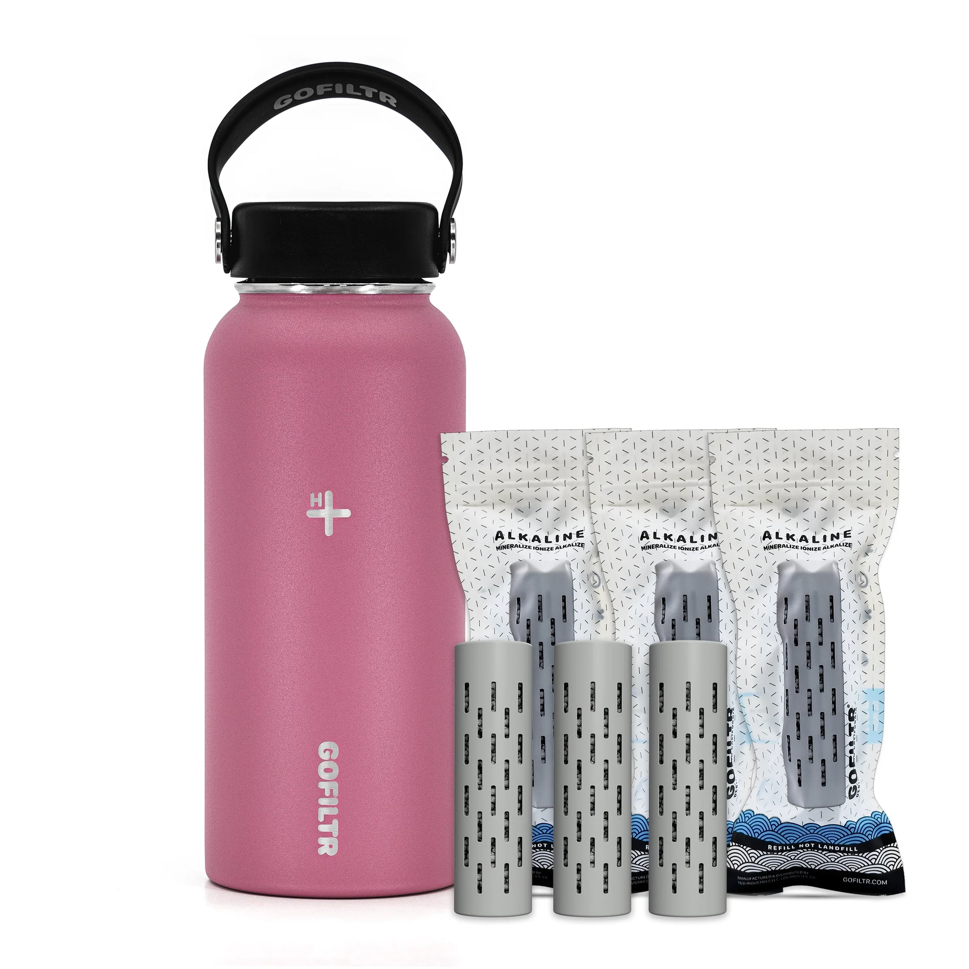 Alkaline Water Bottle 32 Oz - Insulated Water Bottle That Creates 9.5 Ph Alkaline Water