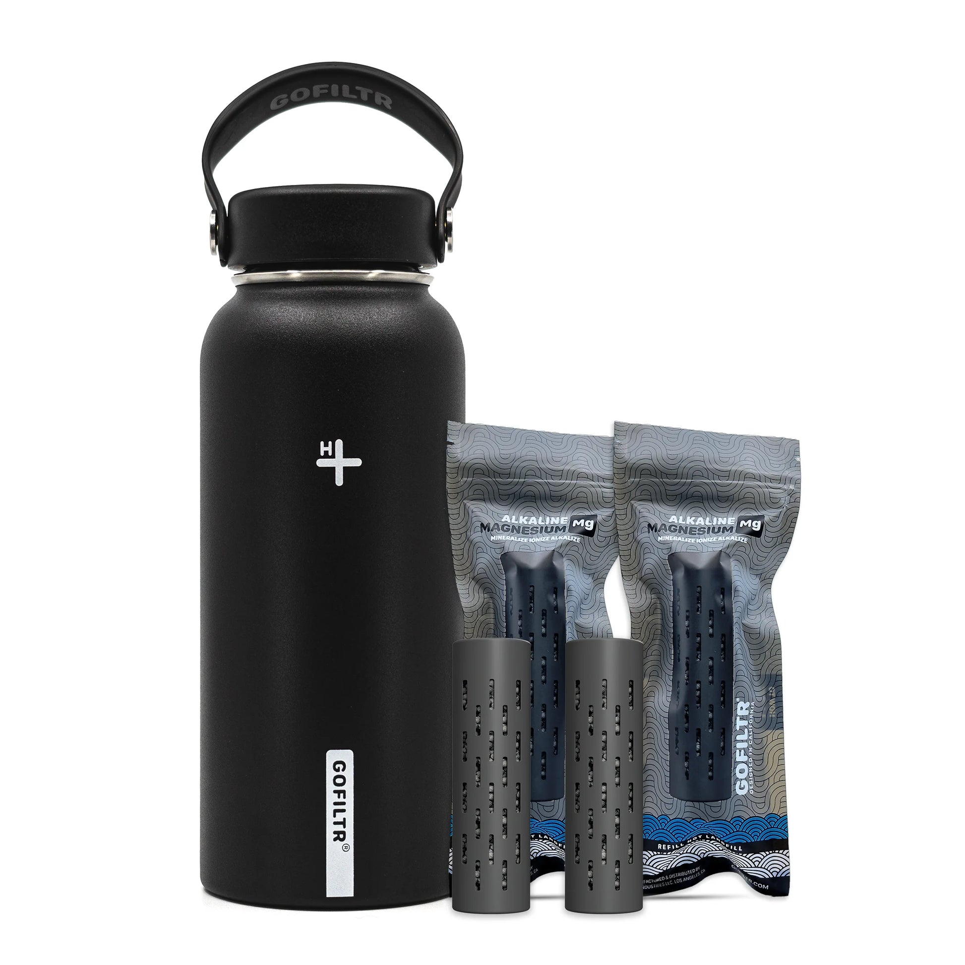 Alkaline Water Bottle 32 Oz - Insulated Water Bottle That Creates 9.5 Ph Alkaline Water